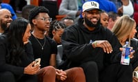 Los Angeles Lakers SF LeBron James and Arizona SG Bryce James
