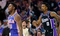 Photos of Justin Edwards (left) and Malik Monk via Imagn Images