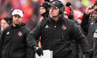 Louisville Cardinals head coach Jeff Brohm on the sidelines during the game against Kentucky Saturday, November 29, 2025 in Louisville, Kentucky at L&N Federal Credit Union Stadium.