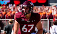 Virginia Tech offensive lineman Hannes Hammer