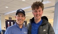 Kentucky head coach Will Stein with QB Matt Ponatoski, via @MattPonatoski on X