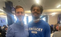 Isaiah Jackson with Kentucky head coach Will Stein (Photo provided by Isaiah Jackson)
