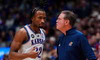 Darryn Peterson Bill Self Kansas cramps