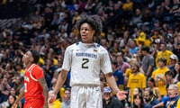 West Virginia guard Amir Jenkins