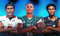 Donte Wright, Honor Fa'alave-Johnson and Marcus Fakatou afi