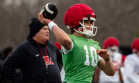 Rutgers Football QB AJ Surace in spring practice 2026