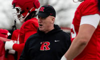 Rutgers Football offensive line coach Jim Turner in spring practice 2026
