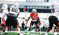 cam pruitt miami spring practice