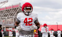 Edge rusher DJ Allen at Rutgers Football Practice