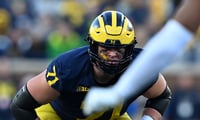 Michigan Wolverines football offensive lineman Evan Link in 2024. (Photo by Lon Horwedel / TheWolverine.com)