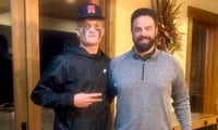 TE Ryan Pankey with Michigan State TEs coach Brian Wozniak