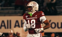 Former Rutgers / current UMass tight end Matthew Ogunniyi