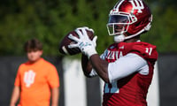 Indiana's Nick Marsh (11) during Indiana University's football camp practice on Wednesday, Aug. 5, 2026.