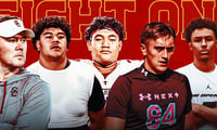 Lincoln Riley, Maui Tonata, Lincoln Faalafi, Major Stokes and Jalen Flowers afi