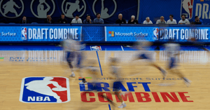 Players scrimmage during the 2023 NBA Draft Combine at Wintrust Arena - David Banks-USA TODAY Sports
