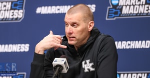 Mark Pope at a press conference at the NCAA Tournament - Mont Dawson, Kentucky Sports Radio