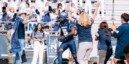 New South Carolina transfer commitment Dalevon Campbell celebrates after a touchdown at Nevada (Photo: Nevada Athletics)