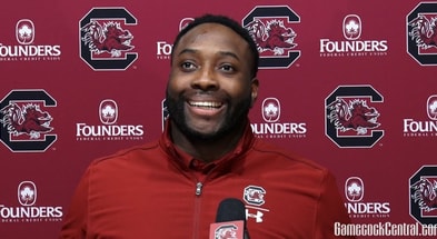 South Carolina football defensive ends/outside linebackers coach Sterling Lucas. Photo credit: South Carolina Athletics | GamecocksOnline.com