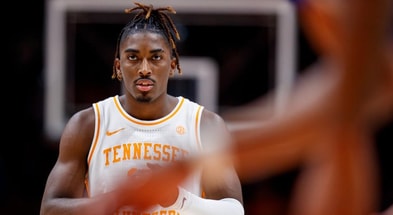 Tennessee sophomore wing Jahmai Mashack looks on during a game against Florida Gulf Coast on November 16, 2022 (Tennessee Athletics)