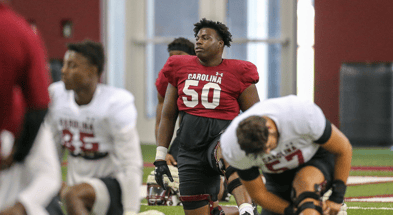 South Carolina defensive lineman Felix Hixon during a practice
