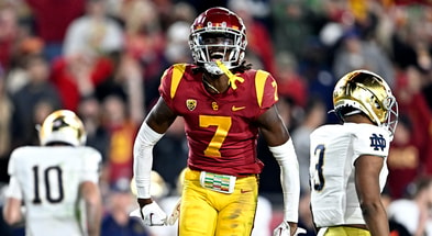 USC Trojans defeated the Notre Dame Fighting Irish 38-27 during a NCAA football game.