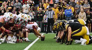 Iowa vs. Iowa State in the 2022 CyHawk game