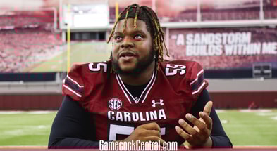 South Carolina offensive lineman Jakai Moore during Gamecocks' media day