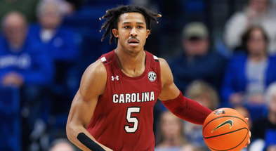 South Carolina Gamecocks guard Meechie Johnson is pictured during game action (Photo Credit: Jordan Prather | USA TODAY Sports)