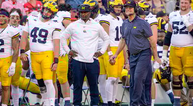 Jim Harbaugh and Steve Clinkscale
