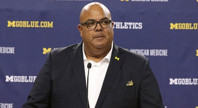 Michigan athletic director Warde Manuel © Kirthmon F. Dozier, Detroit Free Press, Detroit Free Press via Imagn Content Services, LLC