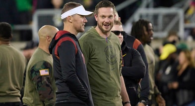 USC head coach Lincoln Riley and Oregon HC Dan Lanning