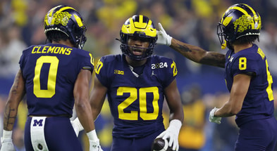 Michigan running back Kalel Mullings stood out in a win over Fresno State. (Photo by Thomas Shea-USA TODAY