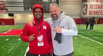 2027 RB Kylonn Haynie on campus at Nebraska