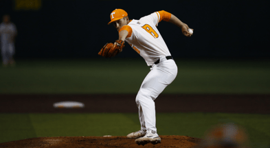 AJ Causey was dialed in for Tennessee out of the bullpen on Friday against LSU. Credit: UT Athletics
