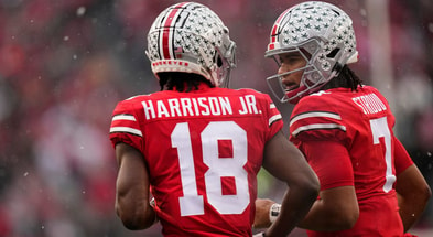 Marvin Harrison Jr. and C.J. Stroud by Adam Cairns/Columbus Dispatch / USA TODAY NETWORK