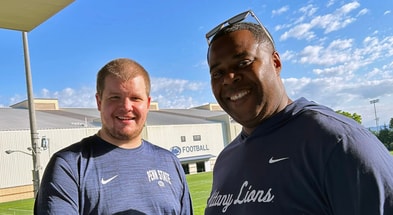 New Penn State assistant video director Kyle Lane (left) and director of coaching technology Jevin Stone. (Photo courtesy of Jevin Stone)