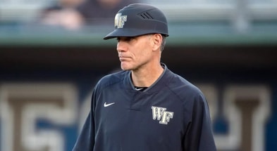 Wake Forest baseball coach and South Carolina candidate Tom Walter is pictured on the field (Photo: Wake Forest Athletics)