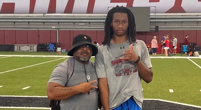 South Carolina football recruiting target Tamarion Watkins during a visit. Photo Credit: Coach Antwoine Means | @CoachAMeans on Twitter/X