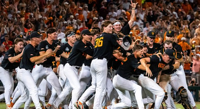 Tennessee baseball celebrates winning the College World Series