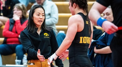 Iowa head coach Clarissa Chun