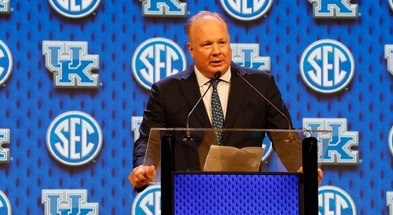 Kentucky head coach Mark Stoops at SEC Media Days in Dallas