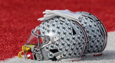 Ohio State helmets by Vincent Carchietta-USA TODAY Sports