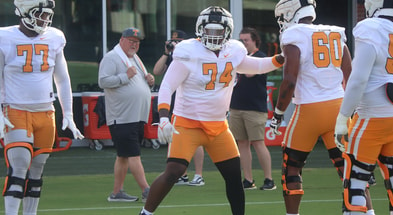 Tennessee offensive lineman John Campbell. Credit: Volquest