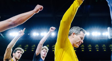 Michigan Wolverines basketball head coach Dusty May replaced Juwan Howard. (Photo courtesy Michigan athletics)