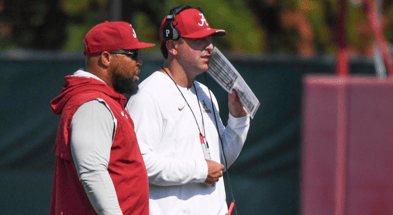 Alabama assistant coaches Robert Gillespie and Nick Sheridan