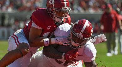 Alabama DB Zabien Brown and RB Jam Miller