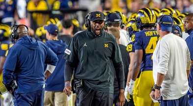 Michigan Wolverines football head coach Sherrone Moore opened the season with a win over Fresno State but lost to Texas. (Photo by Kimberly P. Mitchell / USA TODAY NETWORK)
