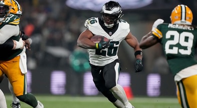 Philadelphia Eagles RB Saquon Barkley against the Green Bay Packers in Brazil