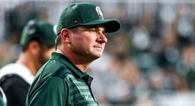 Michigan State's head coach Jonathan Smith looks on on the game against Florida Atlantic during the second quarter on Friday, Aug. 30, 2024, at Spartan Stadium in East Lansing - Nick King, USA TODAY Sports