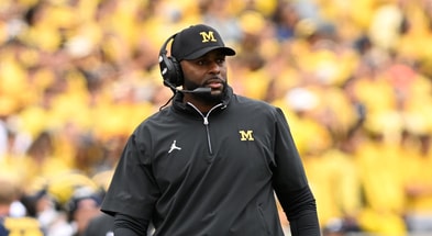 Michigan Wolverines football head coach Sherrone Moore is now 1-1. (Photo by Lon Horwedel / TheWolverine.com)